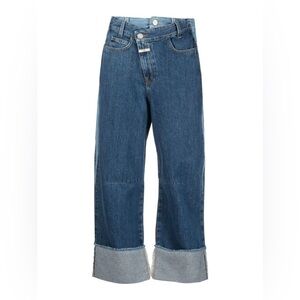 Closed Wide-Leg Cropped Jeans in Mid Blue